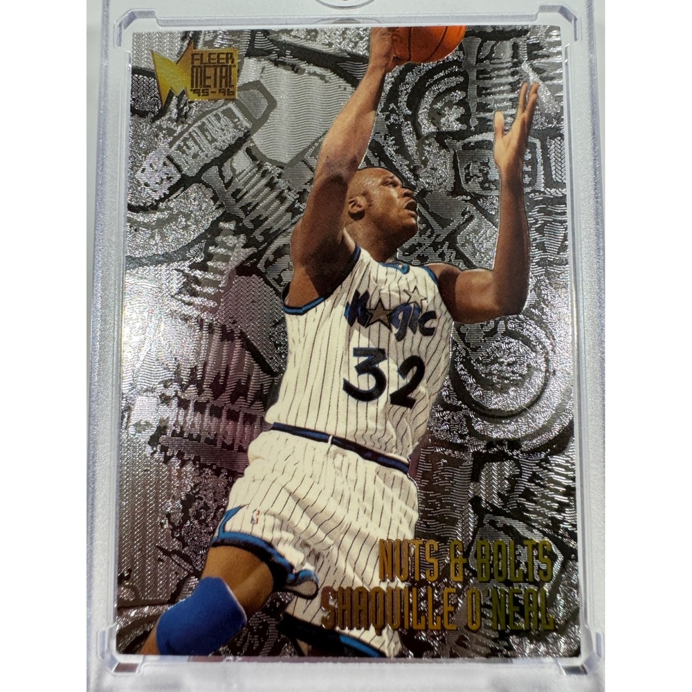 Fleer Metal Basketball Card Shaquille O'Neal OS Silver Good Nuts & Bolts #215